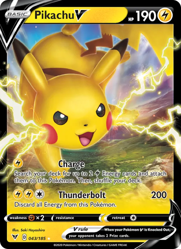 Pikachu V Holo 043/185 Vivid Voltage Pokémon Card