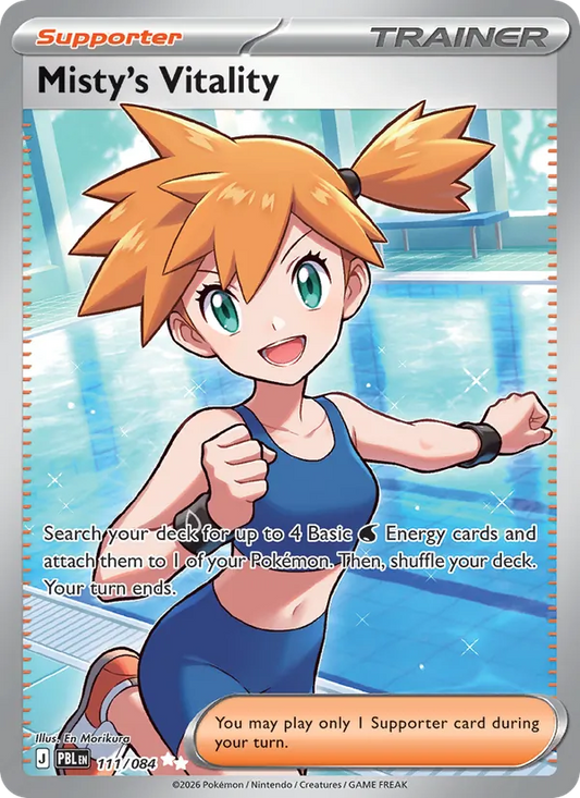 Misty's Vitality Holo 111/84 Pitch Black Pokémon Card
