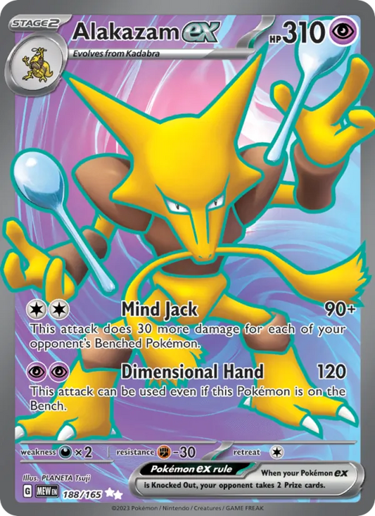 Alakazam ex Holo 188/165 151 Pokémon Card