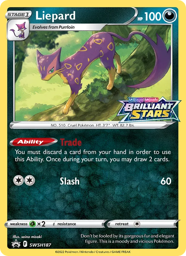Liepard Holo WH187/307 SWSH Black Star Promos Pokémon Card