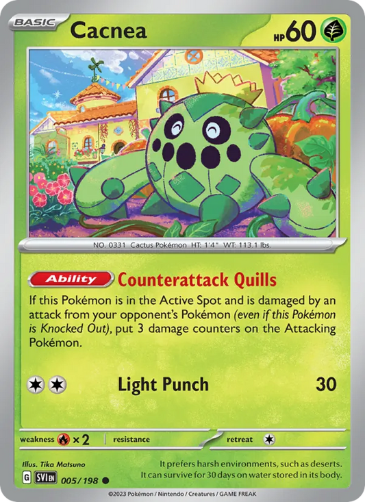 Cacnea Normal 005/198 Scarlet & Violet Pokémon Card