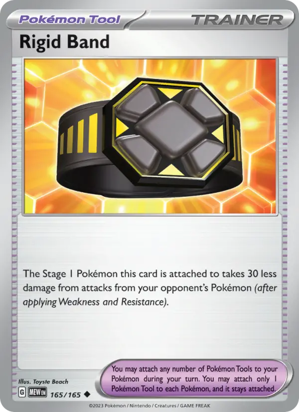 Rigid Band Reverse Holo 165/165 151 Pokémon Card