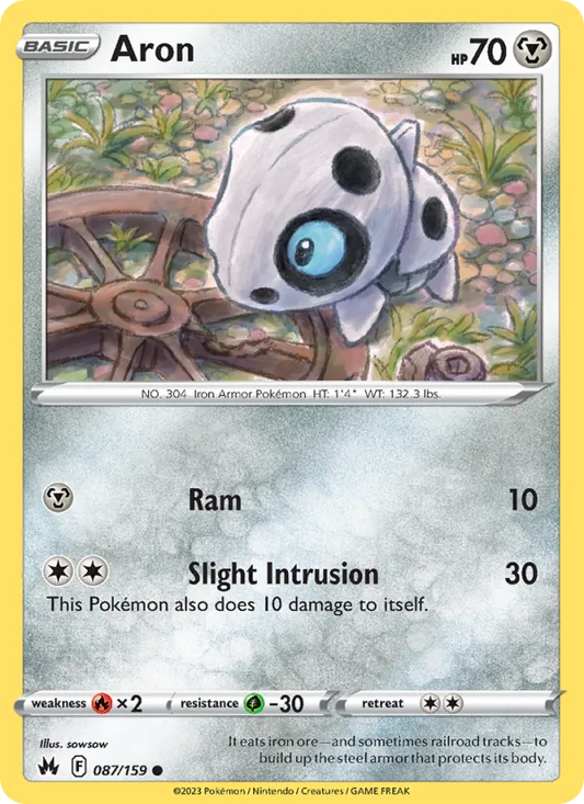 Aron Normal 087/159 Crown Zenith Pokémon Card