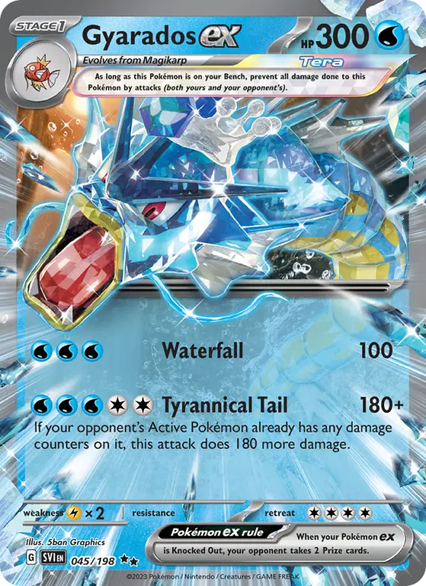 Gyarados ex Holo 045/198 Scarlet & Violet Pokémon Card
