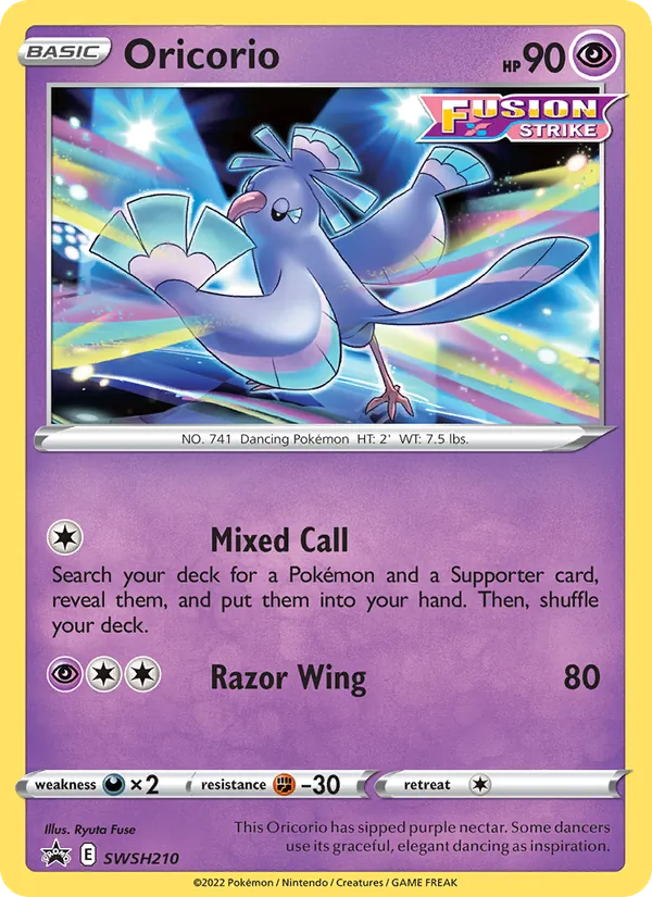 Oricorio Holo WH210/307 SWSH Black Star Promos Pokémon Card