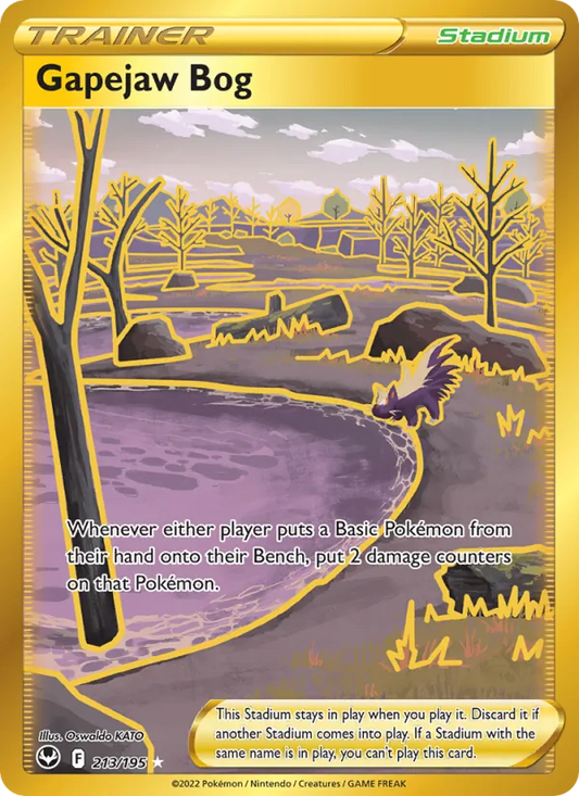 Gapejaw Bog Holo 213/195 Silver Tempest Pokémon Card