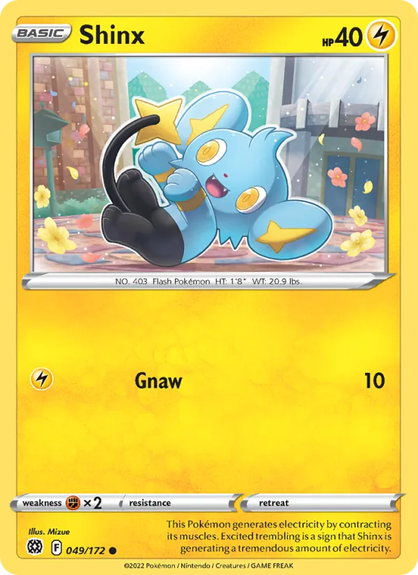 Shinx Reverse Holo 049/172 Brilliant Stars Pokémon Card