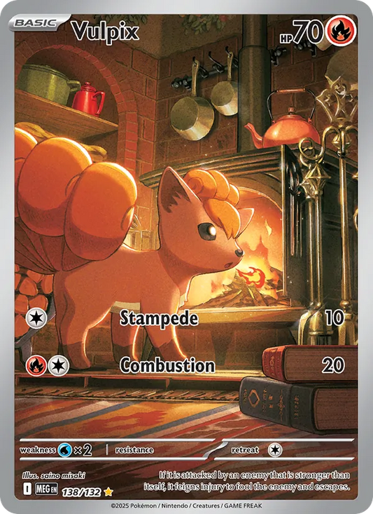 Vulpix Holo 138/132 Mega Evolution Pokémon Card
