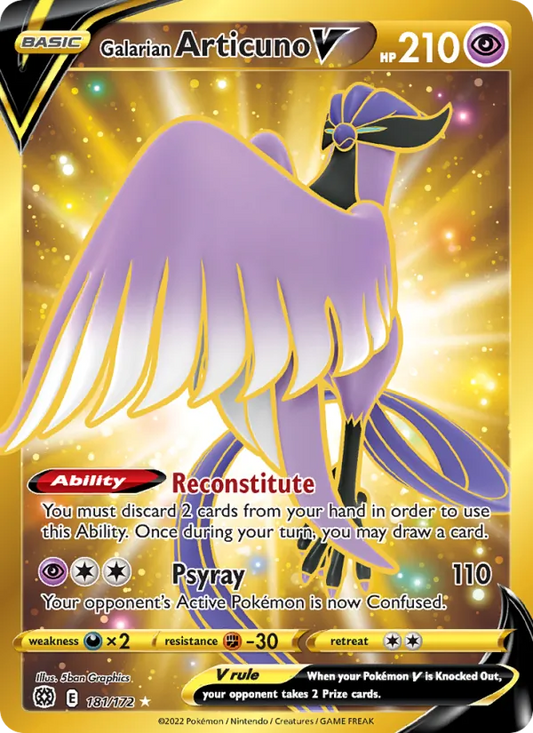 Galarian Articuno V Holo 181/172 Brilliant Stars Pokémon Card
