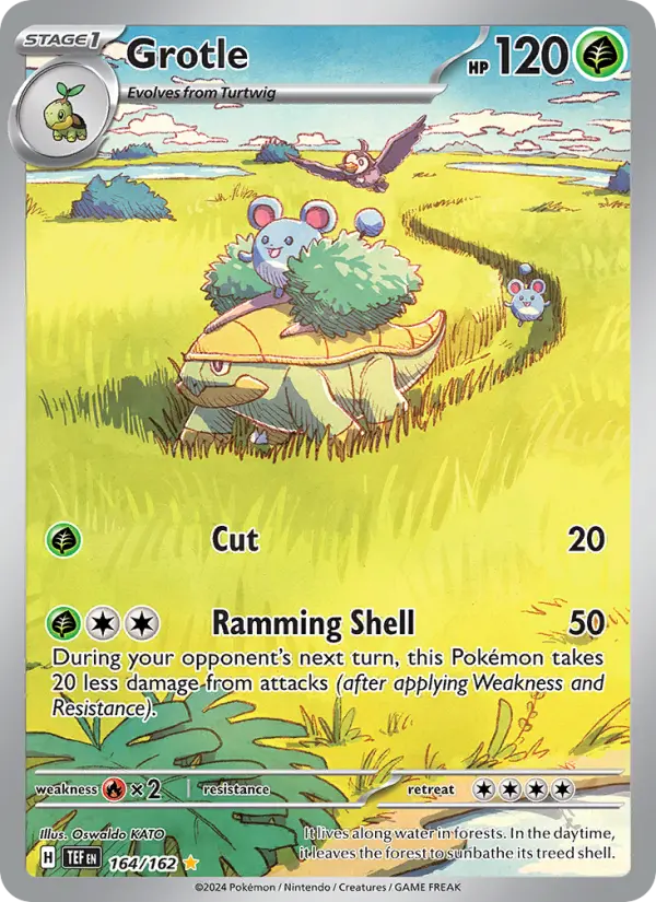 Grotle Holo 164/162 Temporal Forces Pokémon Card