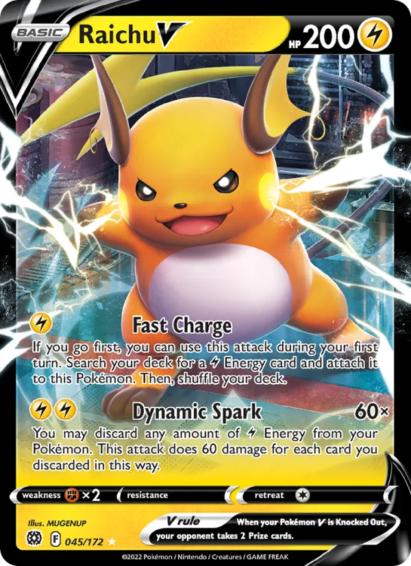Raichu V Holo 045/172 Brilliant Stars Pokémon Card
