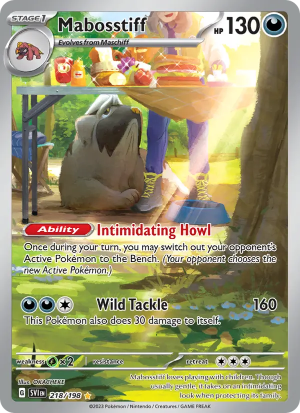 Mabosstiff Holo 218/198 Scarlet & Violet Pokémon Card