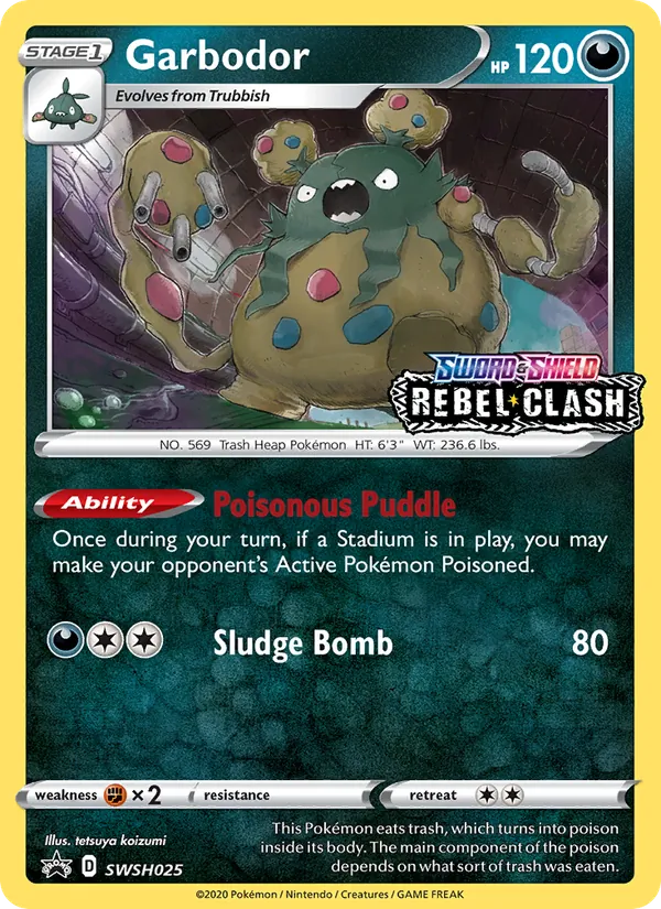 Garbodor Holo WH025/307 SWSH Black Star Promos Pokémon Card