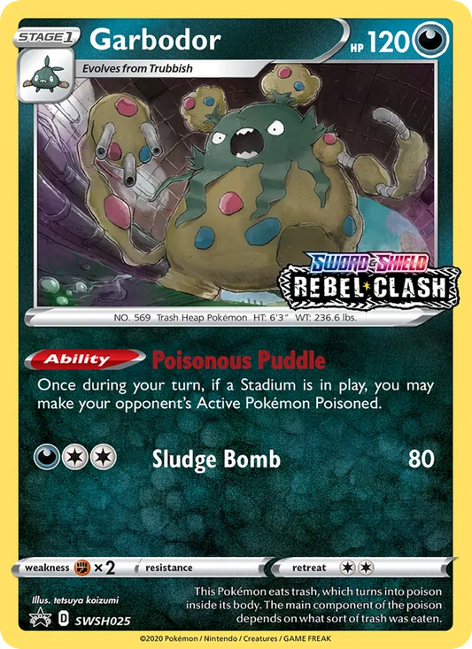 Garbodor Holo WH025/307 SWSH Black Star Promos Pokémon Card