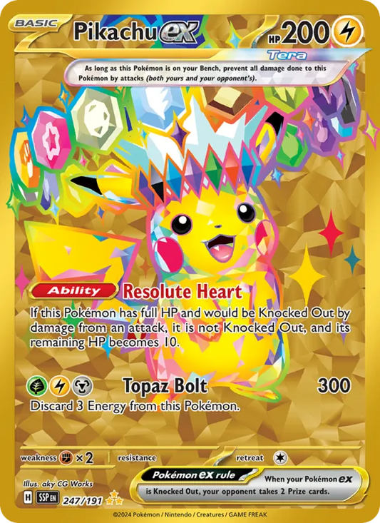 Pikachu ex Holo 247/191 Surging Sparks Pokémon Card