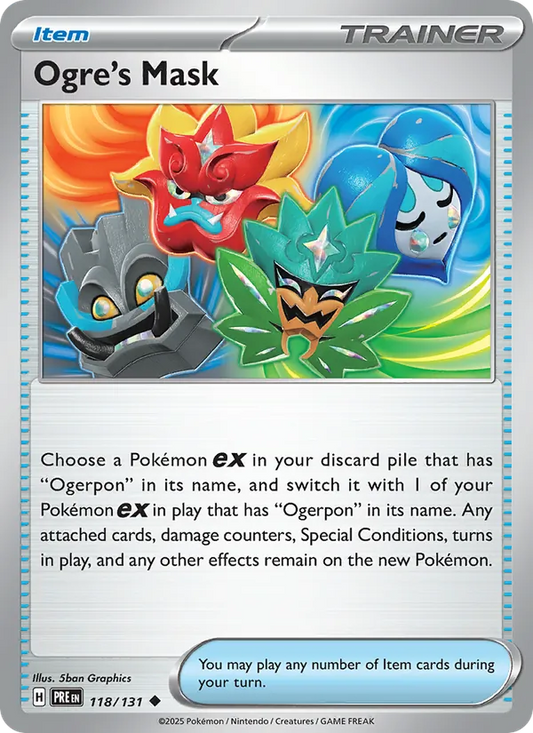 Ogre's Mask Normal 118/131 Prismatic Evolutions Pokémon Card