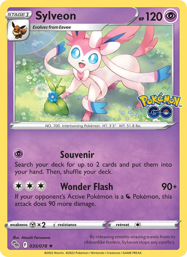 Sylveon Reverse Holo 035/78 Pokémon GO Pokémon Card