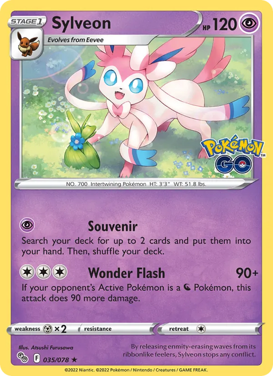 Sylveon Reverse Holo 035/78 Pokémon GO Pokémon Card