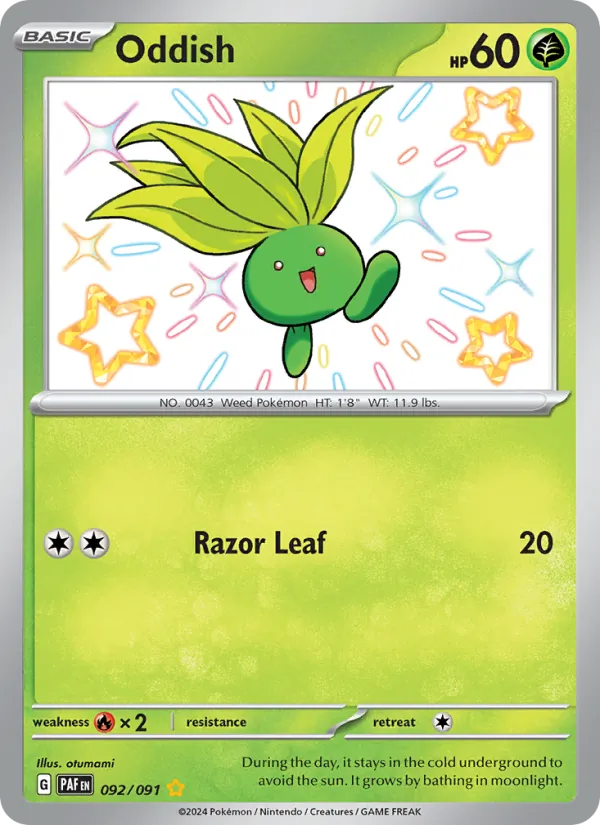 Oddish Holo 092/91 Paldean Fates Pokémon Card
