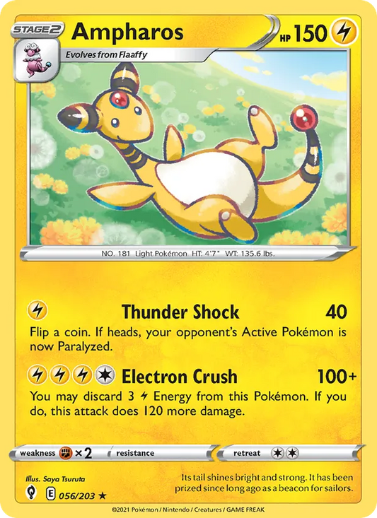 Ampharos Normal 056/203 Evolving Skies Pokémon Card