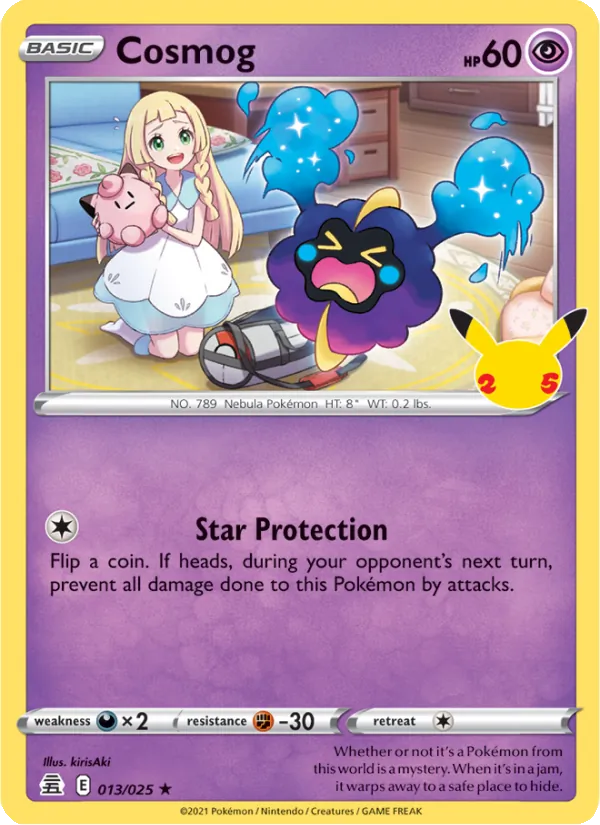 Cosmog Holo 013/25 Celebrations Pokémon Card