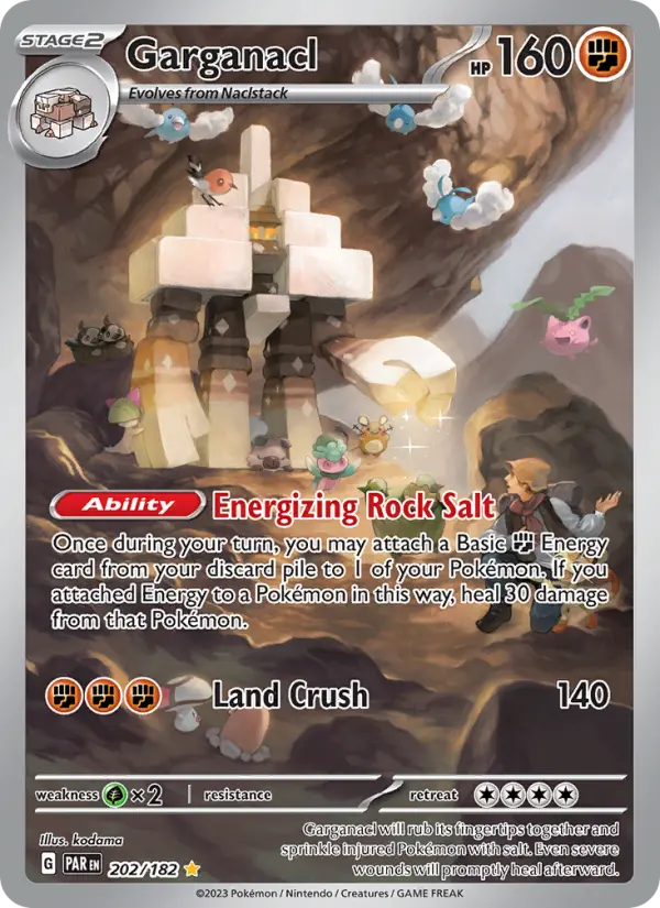 Garganacl Holo 202/182 Paradox Rift Pokémon Card