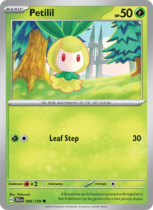 Petilil Normal 006/159 Journey Together Pokémon Card