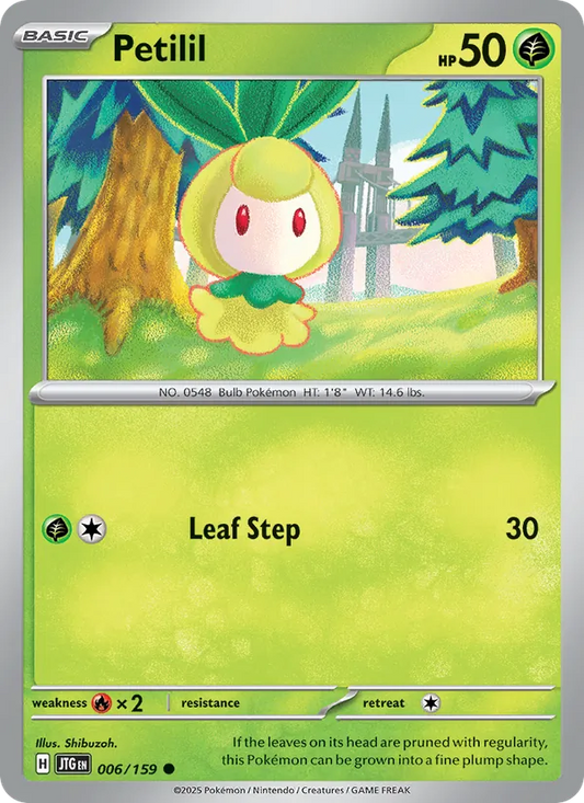 Petilil Normal 006/159 Journey Together Pokémon Card