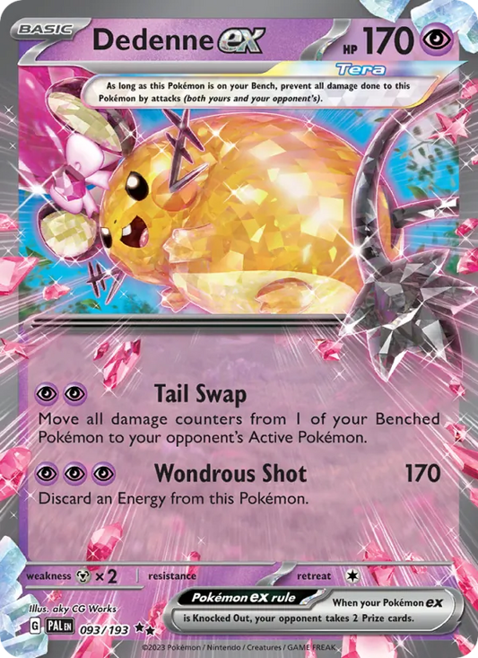 Dedenne ex Holo 093/193 Paldea Evolved Pokémon Card