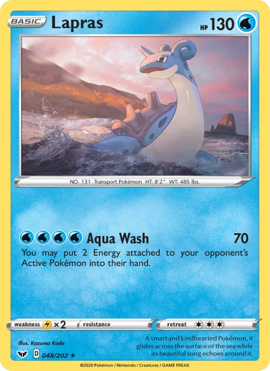 Lapras Normal 048/202 Sword & Shield Pokémon Card