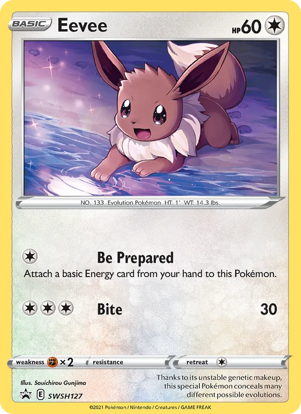 Eevee Holo WH127/307 SWSH Black Star Promos Pokémon Card