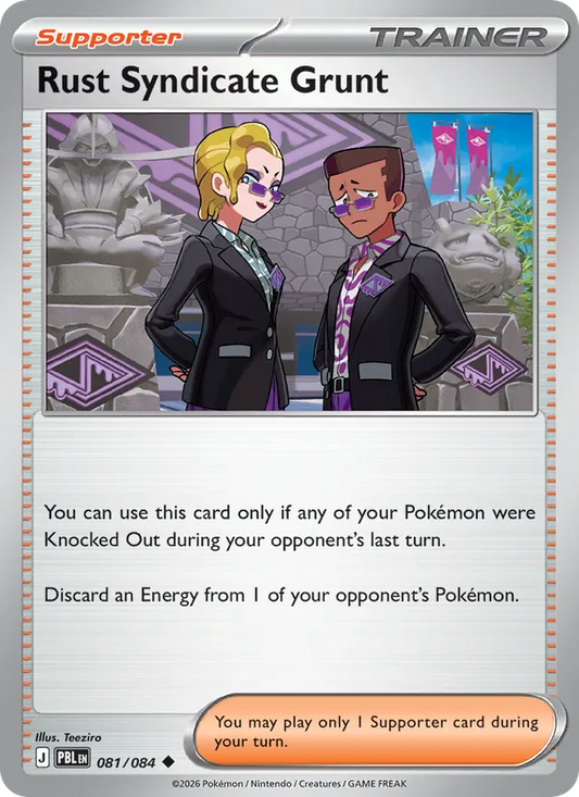 Rust Syndicate Grunt Normal 081/84 Pitch Black Pokémon Card