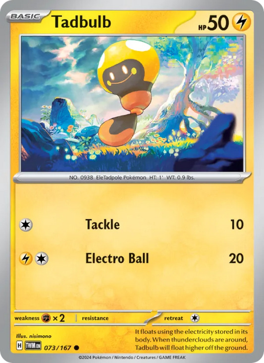 Tadbulb Normal 073/167 Twilight Masquerade Pokémon Card