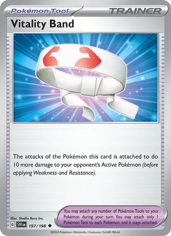 Vitality Band Non-Foil 197/198 Scarlet & Violet Pokémon Card