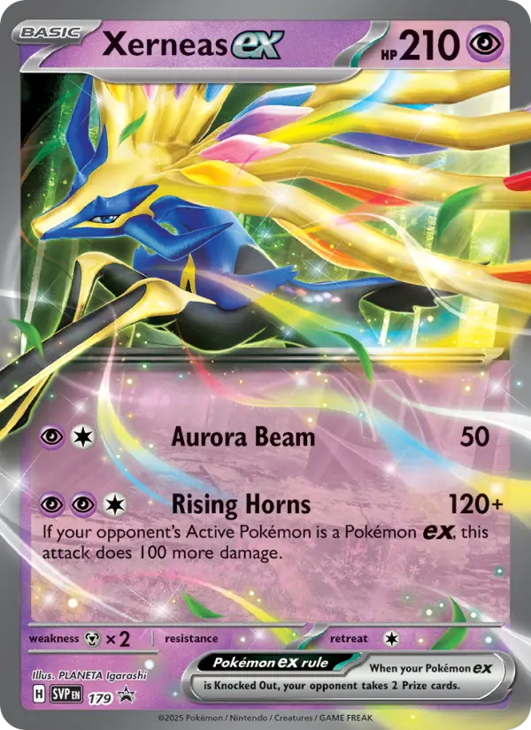 Xerneas ex Non-Foil 179/225 SVP Black Star Promos Pokémon Card
