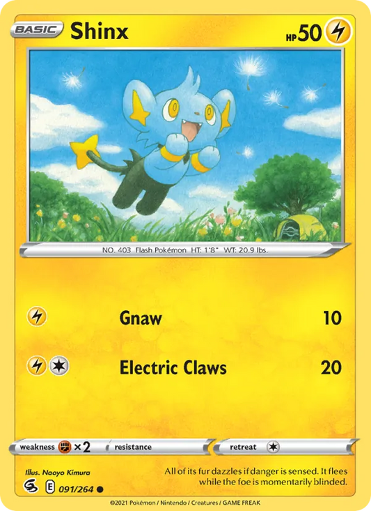Shinx Normal 091/264 Fusion Strike Pokémon Card