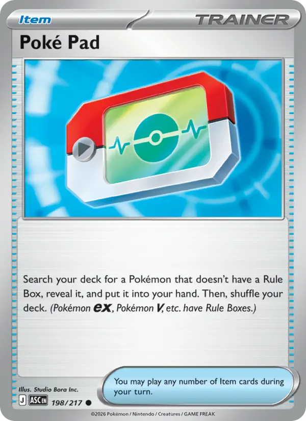 Poké Pad Reverse Holo 198/217 Ascended Heroes Pokémon Card