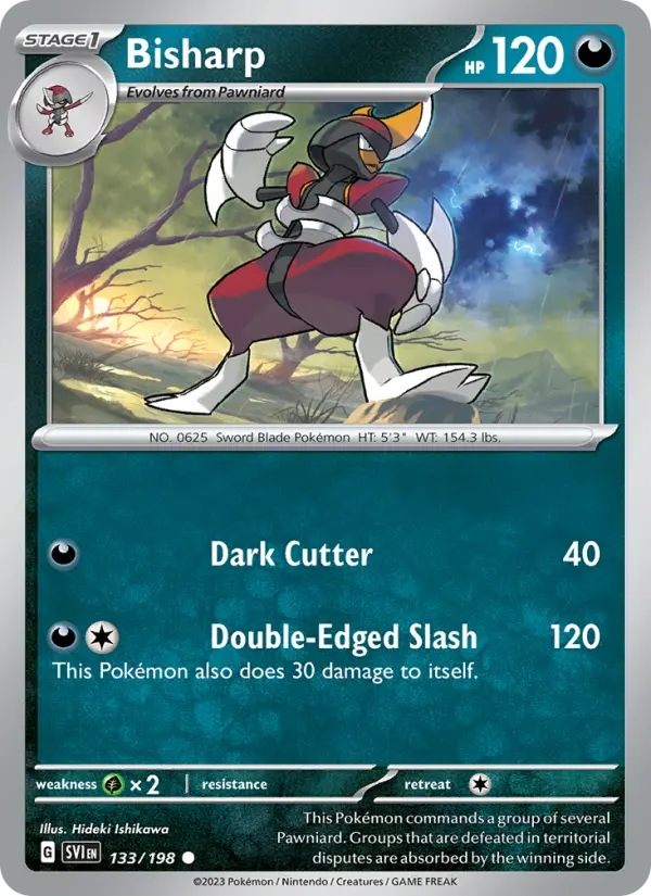 Bisharp Non-Foil 133/198 Scarlet & Violet Pokémon Card