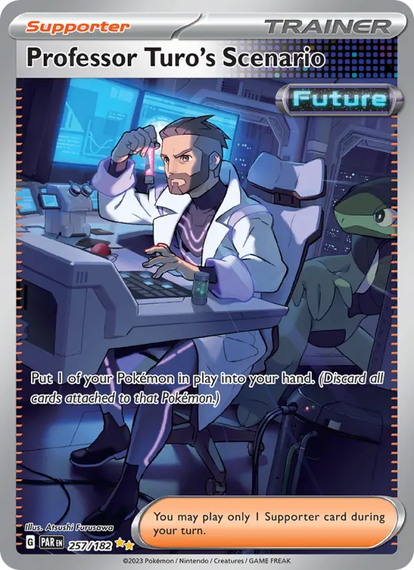 Professor Turo's Scenario Holo 257/182 Paradox Rift Pokémon Card