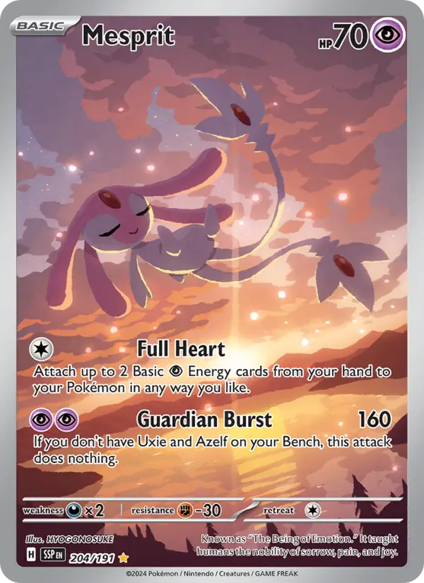 Mesprit Holo 204/191 Surging Sparks Pokémon Card