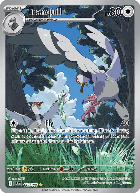 Tranquill Holo 149/86 Black Bolt Pokémon Card