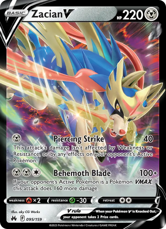 Zacian V Holo 095/159 Crown Zenith Pokémon Card
