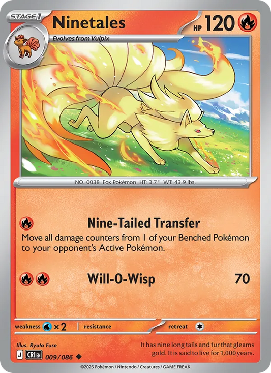 Ninetales Normal 009/86 Chaos Rising Pokémon Card