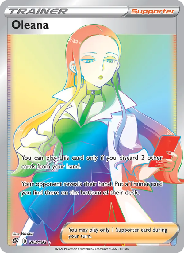 Oleana Holo 202/192 Rebel Clash Pokémon Card