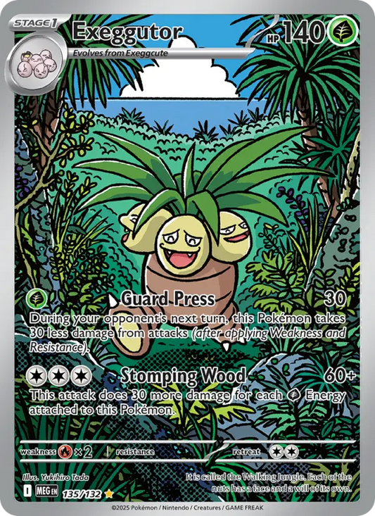 Exeggutor Holo 135/132 Mega Evolution Pokémon Card