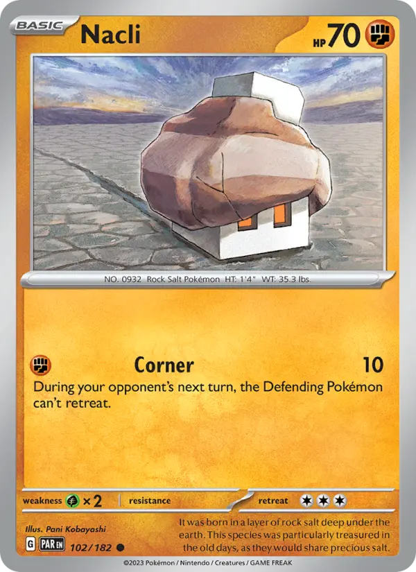 Nacli Reverse Holo 102/182 Paradox Rift Pokémon Card
