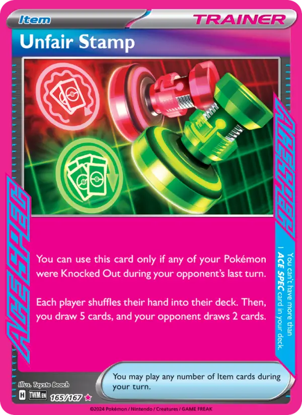 Unfair Stamp Holo 165/167 Twilight Masquerade Pokémon Card