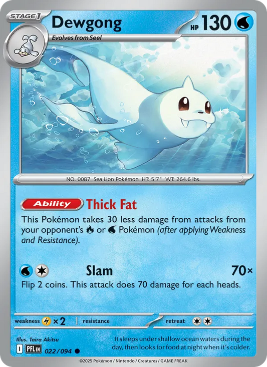 Dewgong Non-Holo 022/94 Phantasmal Flames Pokémon Card