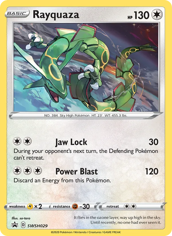 Rayquaza Holo WH029/307 SWSH Black Star Promos Pokémon Card