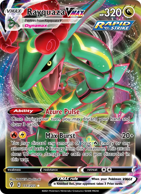 Rayquaza VMAX Holo 111/203 Evolving Skies Pokémon Card